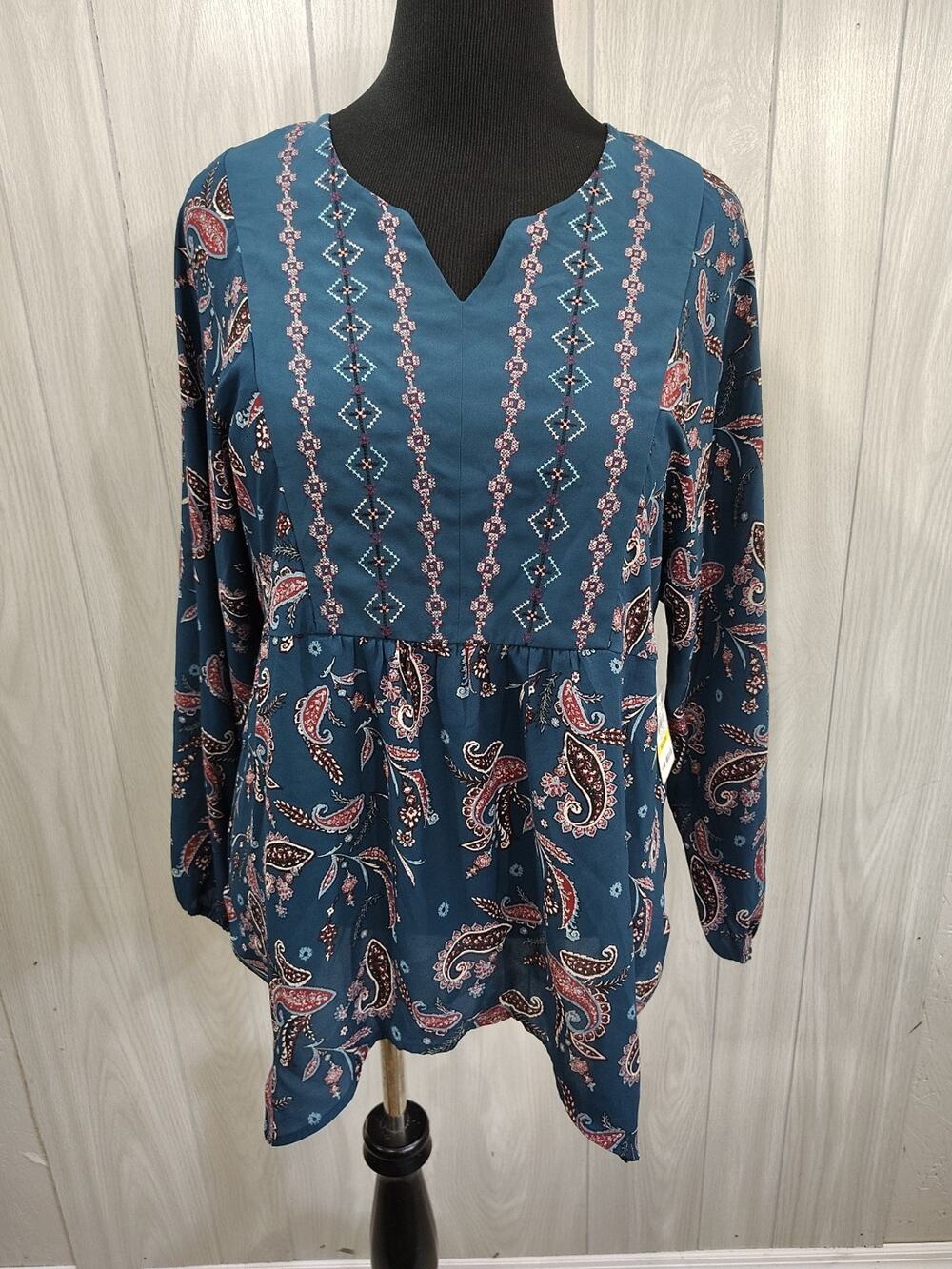Women's Hippie Boho Classic Top Size M Office Church Peasant Fairy Feminine